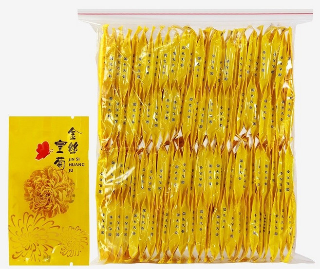 金絲皇菊特級大菊花茶 獨立小包裝 四季皆宜, 1個, 黃袋(小朵)【10包】, 黃袋(小朵)10包