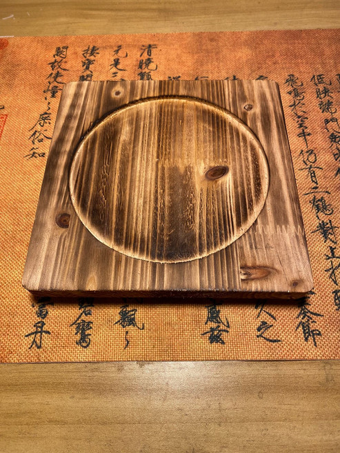 爐墊 木墊 炭化處理 尺寸19*19, 如圖所示, 1個