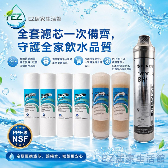 濱特爾 PENTAIR EVERPURE BH2 濾芯 一年份
