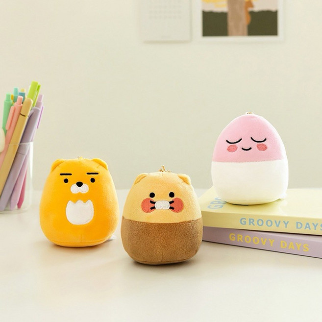 kakao friends 萊恩 春植 桃子 不倒翁娃娃, 1個