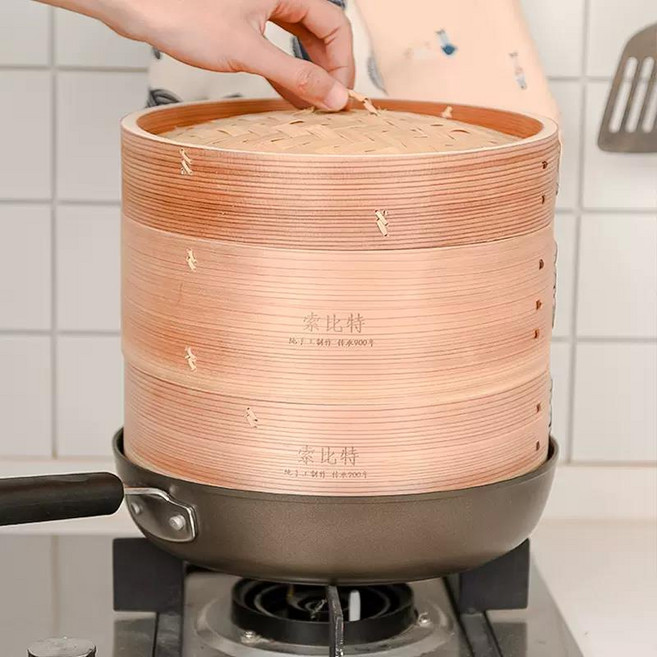 索比特 竹蒸籠 烘焙工藝傳承900年, 手編柳杉蒸籠, 1個, 手編柳杉蒸籠
