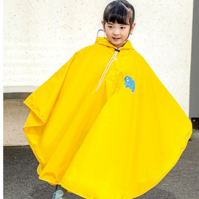 《J.Y》兒童斗篷雨衣 書包位雨衣 附收納袋