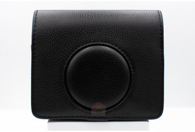 INSTAX MINI EVO 橫式 皮套 拍立得相機包 復古風 單肩保護套, 黑色, 1個