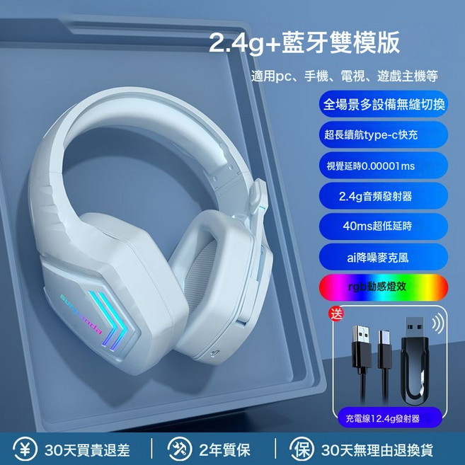 HYLSS 耳機 運動 藍牙電競, 如圖, X6蘭色藍牙+電腦2.4G版本