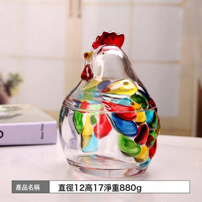 玻璃糖果罐儲物罐乾果盤家居擺件零食罐玻璃罐, 1個, 零食罐玻璃罐