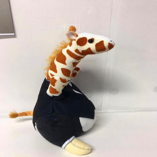 YYTY 新娘款長頸鹿毛絨玩具公仔, 新郎款, 1個, 25cm