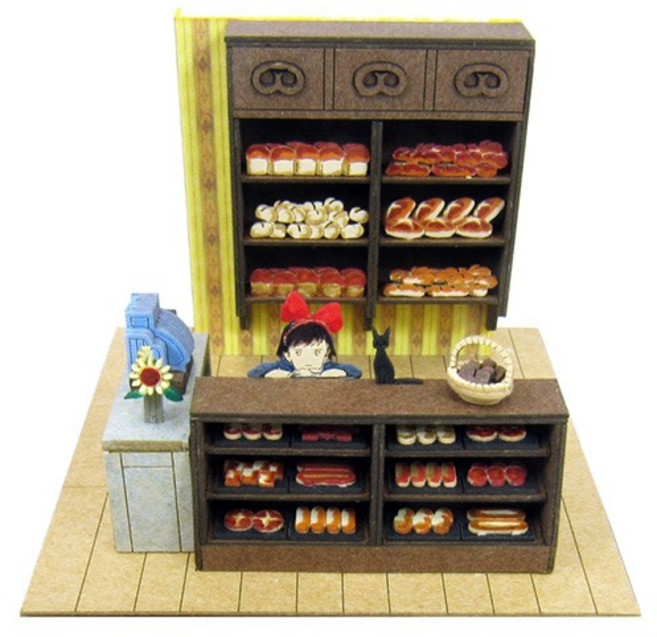 GHIBLI 宮崎駿 魔女宅急便 迷你立體紙模型 DIY手作, 1個