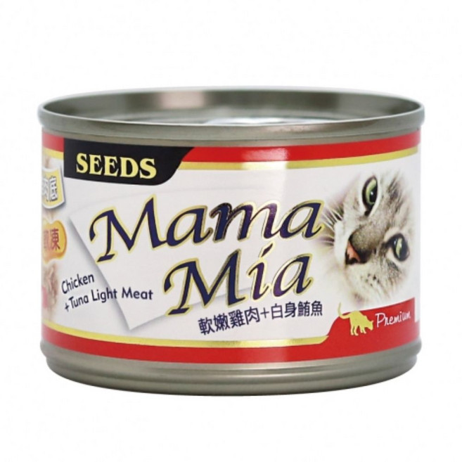 Mama Mia 雞肉+鮪魚濕食罐, 70g, 24個, Chicken + Tuna Light Meat