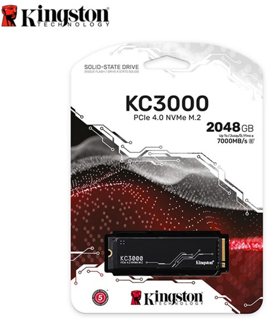 金士頓 Kingston KC3000 PCIe 4.0 NVMe M.2 SSD 固態硬碟, 2048GB