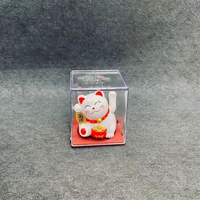 招手招財貓 太陽能招財貓 財神爺 開運招財擺飾 辦公室車用裝飾, 小招財貓