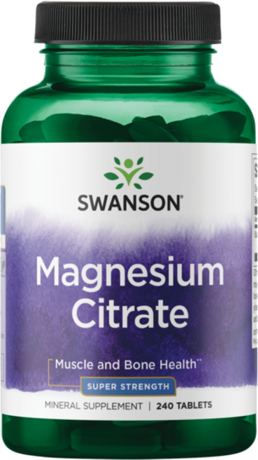 Swanson 斯旺森 超強效檸檬酸鎂 225 毫克錠, 240錠, 1個, 240錠