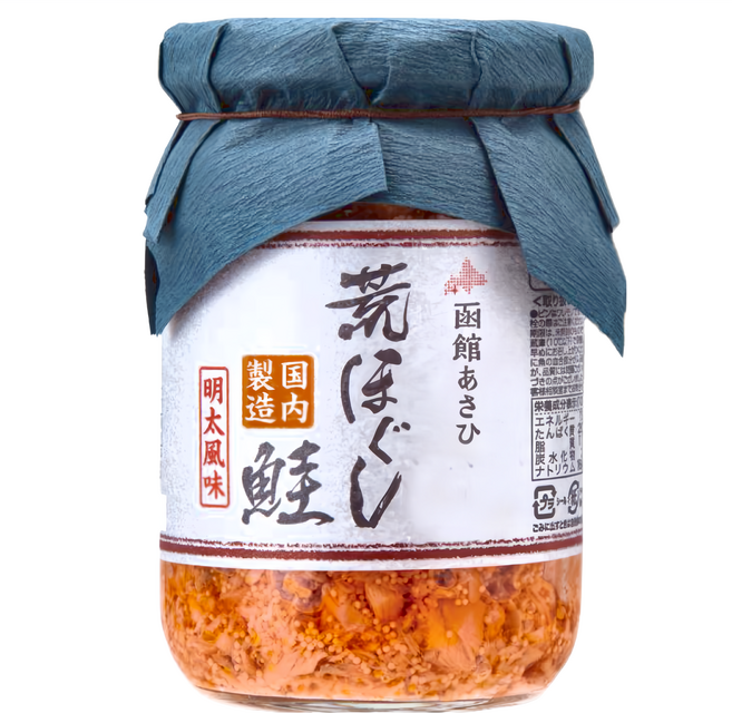 Hakodate Asahi 函館朝日 鮭魚鬆 荒鮭明太, 100g, 1罐