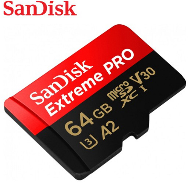 SANDISK Extreme PRO A2 V30 micro SDXC U3 UHS-I 200MB 記憶卡, 1個, 64GB
