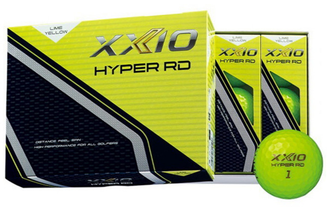 XXIO Hyper Aldy 高爾夫球, 1個, 12入, 萊姆黃