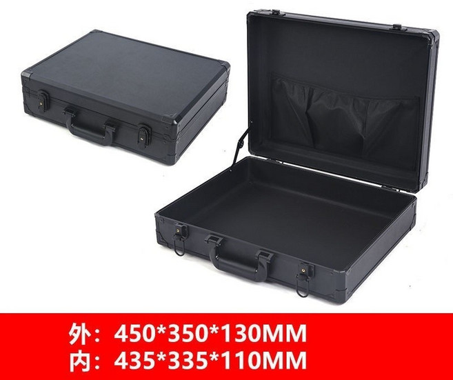 臺灣出貨 多功能鋁合金工具箱 帶鎖 防水箱 帶防震海綿, 1個