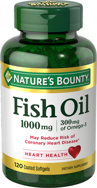 NATURE'S BOUNTY 魚油腸溶軟膠囊 1000mg, 120顆, 1罐