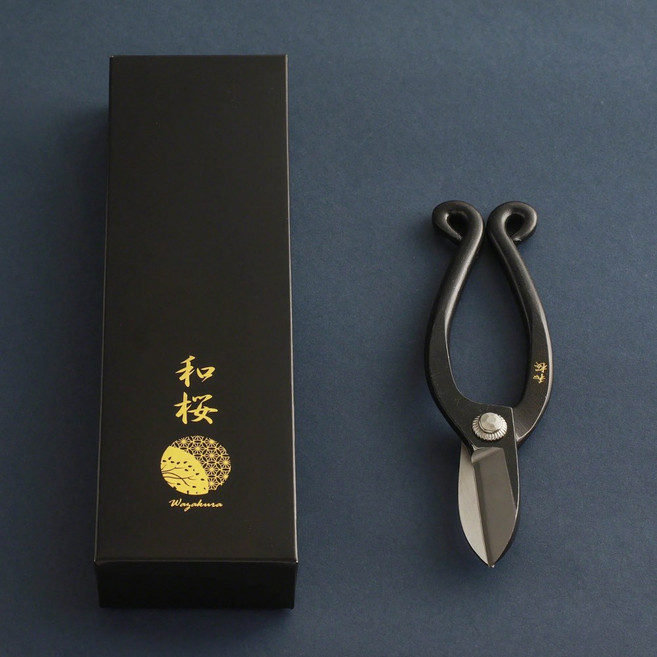 和櫻 日本園藝剪刀 鋒利耐用 人體工學設計 輕鬆修剪花草樹木, 1個, 安來鋼池坊花剪 6.5吋