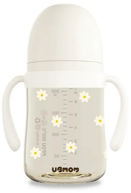 UBMOM PPSU吸管杯 200ML/280ML 期間限定, 小雛菊(雲朵白), 1個, 200ml