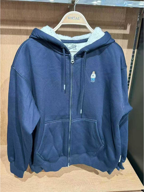 WHO.A.U 男女同款 暖絨連帽外套 刷毛外套