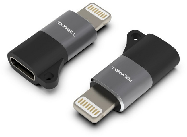 POLYWELL 適用 iPhone 6~14 系列 1個 Type-C 轉L蘋果轉接器 無OTG或傳輸功能, Type-C 轉L蘋果轉接器, 無OTG或傳輸功能