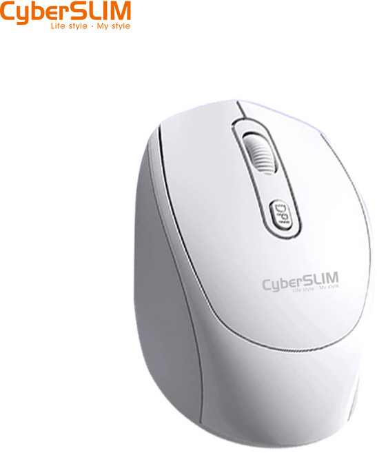 CyberSLIM 無線滑鼠 人體工學設計 高精度光學感應, 白色, WM520