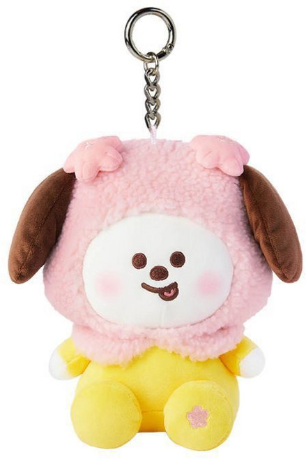 BT21 櫻花系列毛絨玩偶掛飾, 1個, 黃狗櫻花掛件