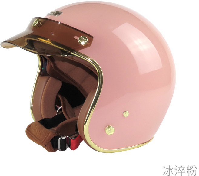 KK K-806B 復古騎士帽 晶淬涼感內襯, 冰淬粉, 1個