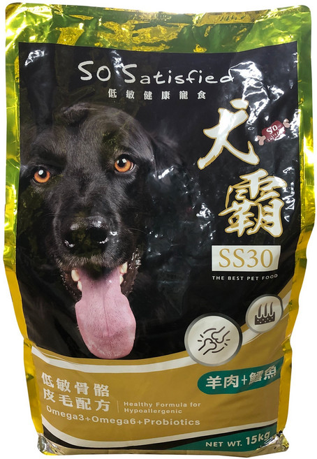 豪滿億寵物 犬霸SS30水解蛋白狗飼料, 15kg, 1個, 羊
