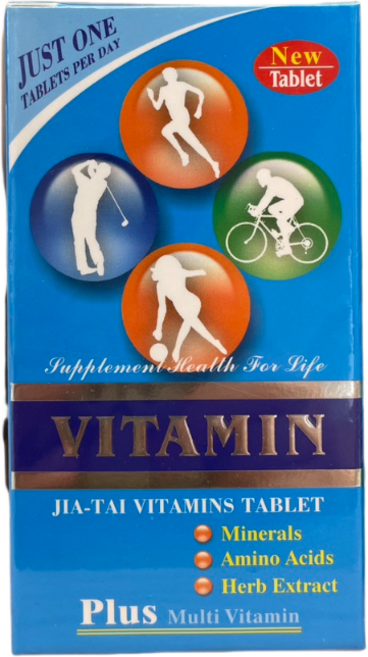 JIA-TAI 綜合維他命B群 28種胺基酸礦物質 一日一粒, 1盒裝, 60顆