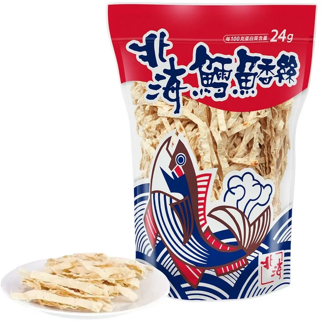 北海 鱈魚香絲, 600g, 2個