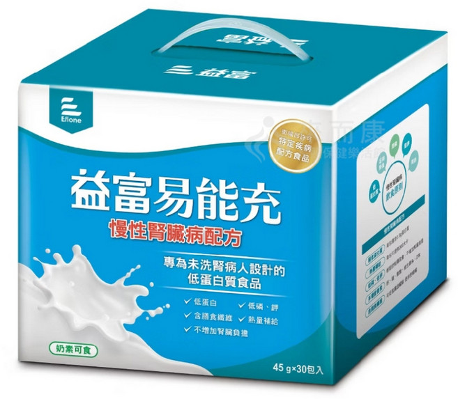 來而康益富 易能充 未洗腎適用配方 低蛋白營養品 (30包/盒), 1個, 45ml
