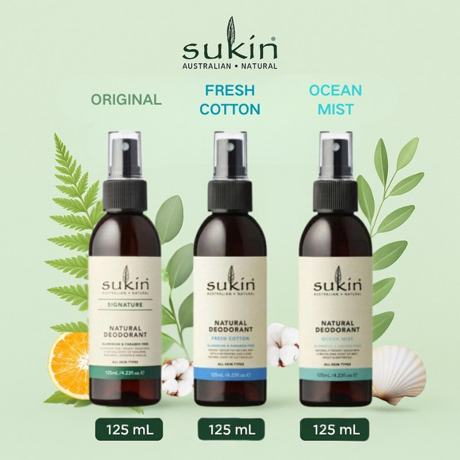 Sukin 植萃香氛噴霧 腋下噴霧 體香劑 125mL, 1個, 經典125ML