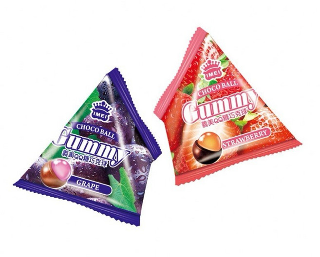 義美 QQ糖巧克球 葡萄 草莓, 1個, 草莓QQ糖巧克球(56%巧克力)