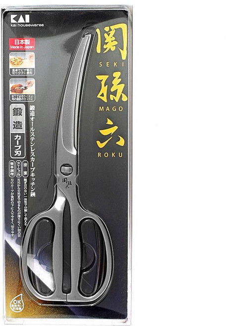 KAI貝印 關孫六全不鏽鋼可拆式料理剪刀DH-3346(亦適左手;可洗碗機), Silver, 1個