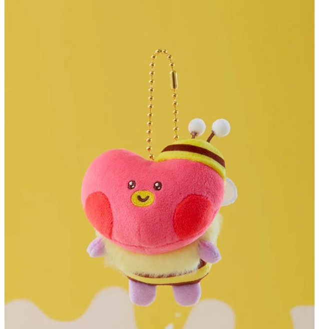 BT21 mini minini HONEY BEE系列 玩偶鑰匙圈, 타타 (TATA), 1個