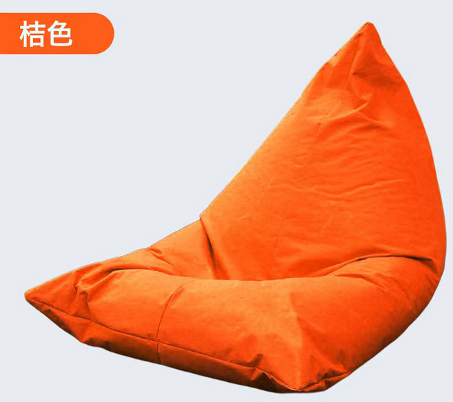 防水耐髒戶外懶人沙發庭院露臺沙灘多功能三角形休閒座椅, 1件, 橙紅色:EPS顆粒100*150*100