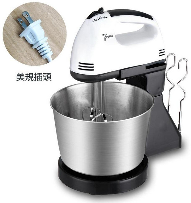 Sinbo 手持電動打蛋器 7段調速 奶油烘焙攪拌機, 臺式黑色 美規