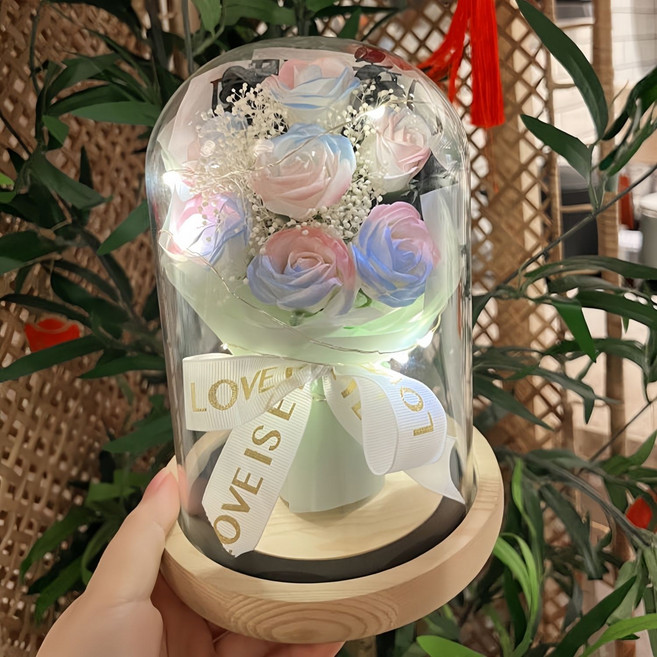 玻璃罩永生花束, 夢幻拼色