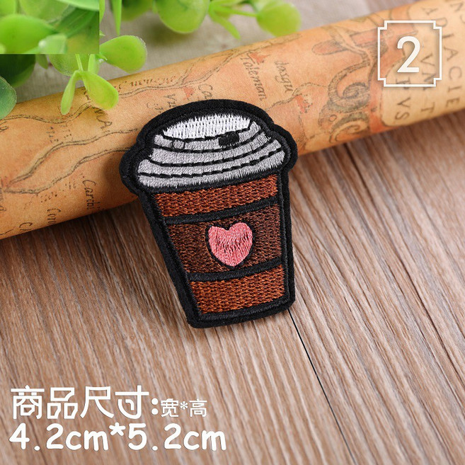 皮卡布 刺繡布貼 燙布貼 補丁 貼布 熨燙布貼, 2號 (熱熔膠款), 1個