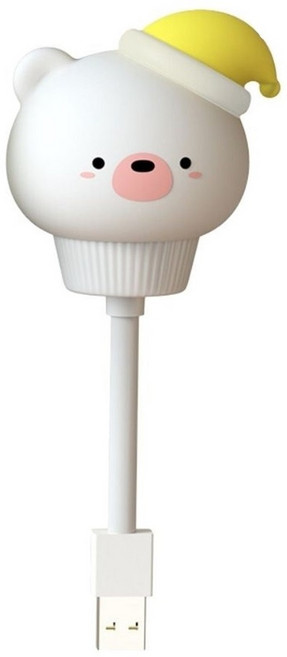 USB語音聲控小夜燈 可愛造型LED 隨插即用 床頭燈 走廊燈 交換禮物, 【聲控款】- 小熊