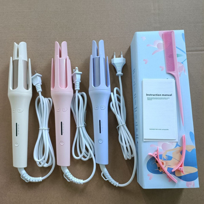 全自動捲髮棒 32mm大卷 電動負離子不傷髮, 32mm米白色美規, 1