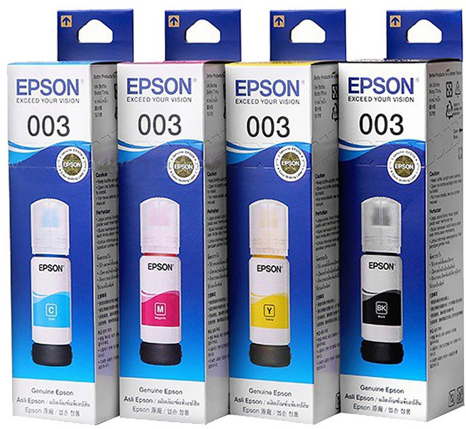 EPSON 原廠墨瓶 T00V系列003 適用L1110 L3110 L31160 L3150 L5196 L5290 L5296 L5590 L11050, 4色, 1組