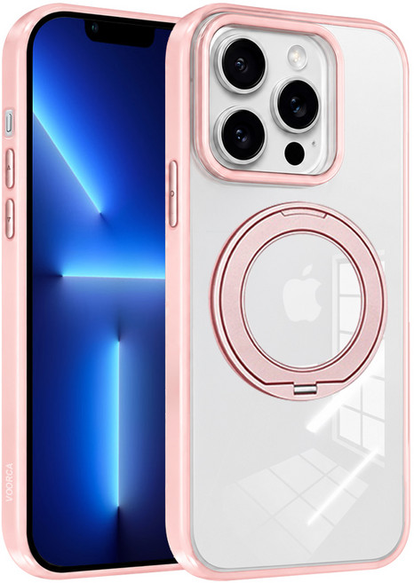 VOORCA iPhone 13 Pro Max 晶透磁吸殼 360度旋轉支架手機殼