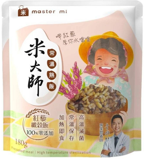 master mi 米大師 紅藜織穀飯 常溫即食, 180g, 1包