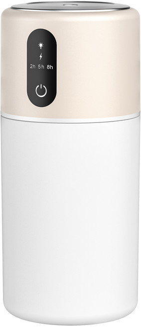 USB迷你加濕器 家用靜音桌面霧化器, H15單噴加溼器電池款米色, 1個