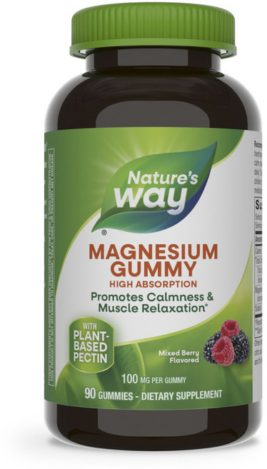 Nature's Way 然萃維 鎂軟糖 莓果口味, 1罐, 90錠