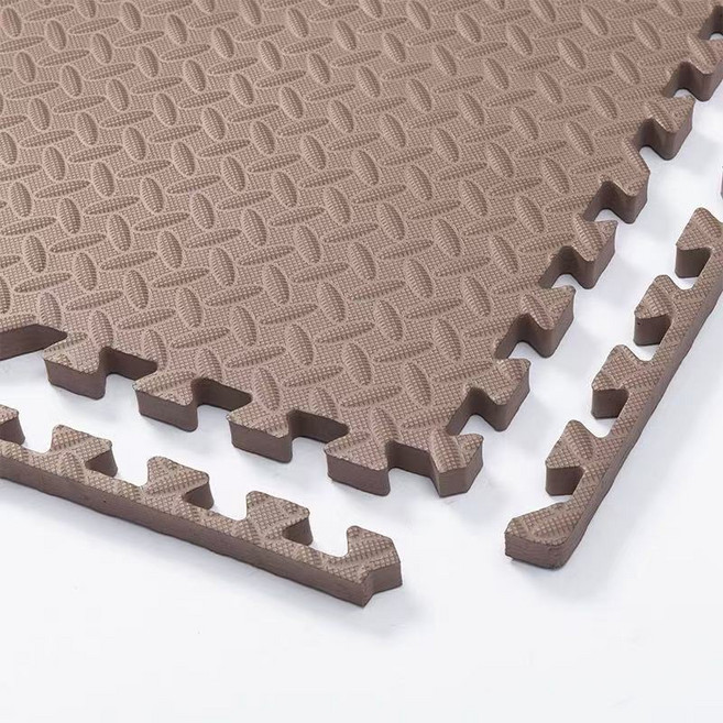 巧拼地墊 30x30x2.5cm 運動遊戲爬行墊 防摔隔音隔涼, 咖色,30x30厚2.5cm, 1個