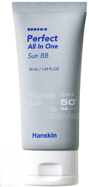 Hanskin 男士完美多合一防曬BB霜 SPF50 50ml 遮瑕 修飾毛孔, 1個