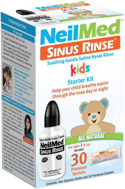 NeilMed 耐有美 塞那靈 Sinus Rinse 洗鼻器 洗鼻鹽, 1個, 【小兒組】(1洗鼻器+30包鹽)