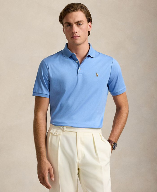 Polo Ralph Lauren 남성용 클래식핏 부드러운 면 폴로 셔츠 - Sky Blue 248616